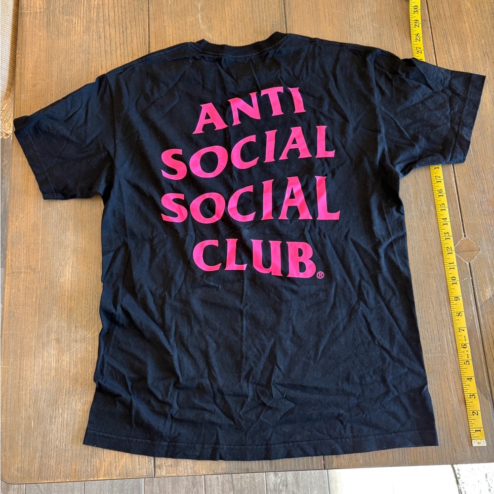Anti Social Social Club Black and Pink Short Sleeve Tee